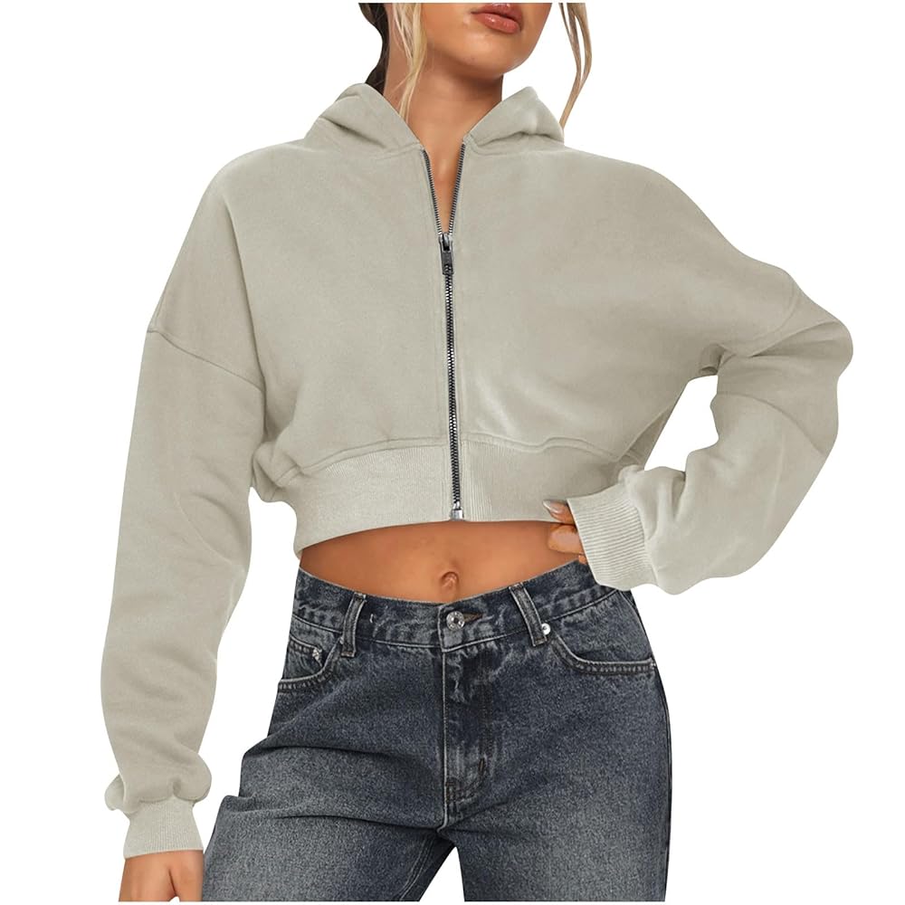 Cropped Sweatshirts Womens Fashion Fall Clothes Y2k Hoodies